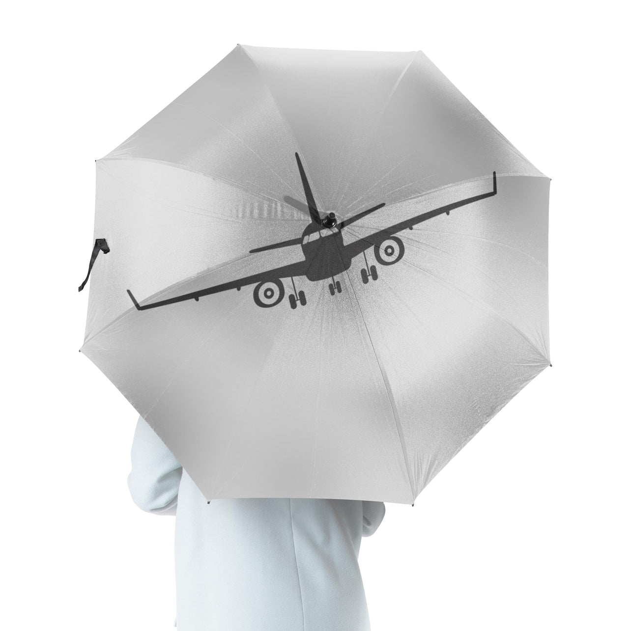 Embraer E-190 Silhouette Plane Designed Umbrella