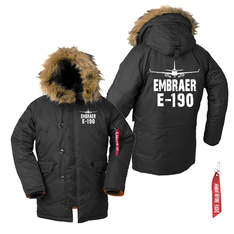 Embraer E-190 & Plane Designed Parka Bomber Jackets
