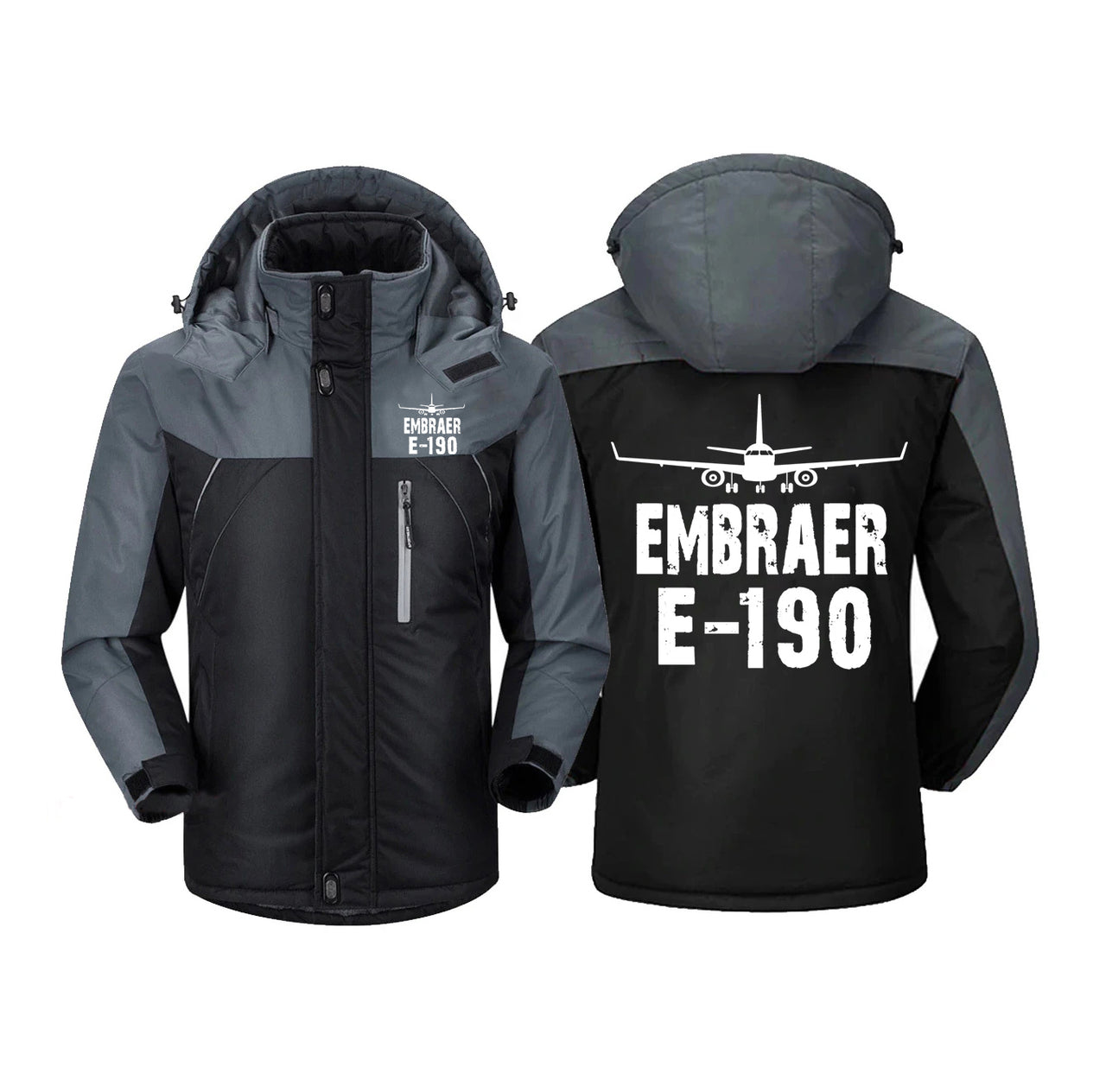 Embraer E-190 & Plane Designed Thick Winter Jackets