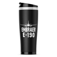 Thumbnail for Embraer E-190 & Plane Designed Stainless Steel Travel Mugs