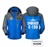 Thumbnail for Embraer E-190 & Plane Designed Thick Winter Jackets