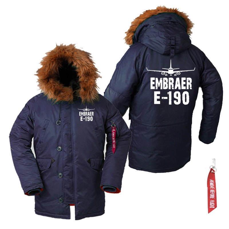 Embraer E-190 & Plane Designed Parka Bomber Jackets