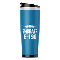Thumbnail for Embraer E-190 & Plane Designed Stainless Steel Travel Mugs