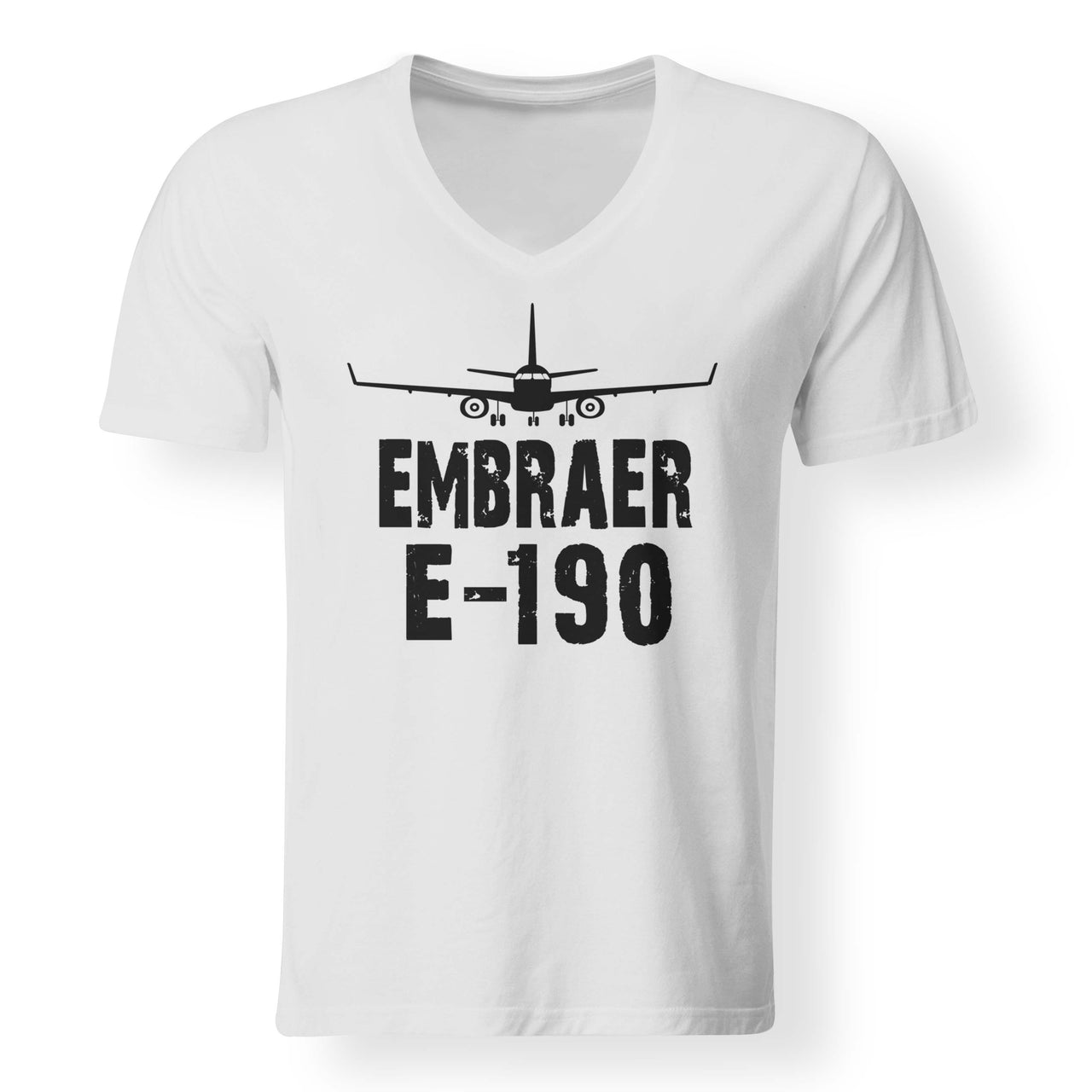 Embraer E-190 & Plane Designed V-Neck T-Shirts