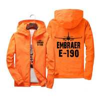 Thumbnail for Embraer E-190 & Plane Designed Windbreaker Jackets