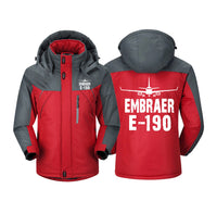 Thumbnail for Embraer E-190 & Plane Designed Thick Winter Jackets