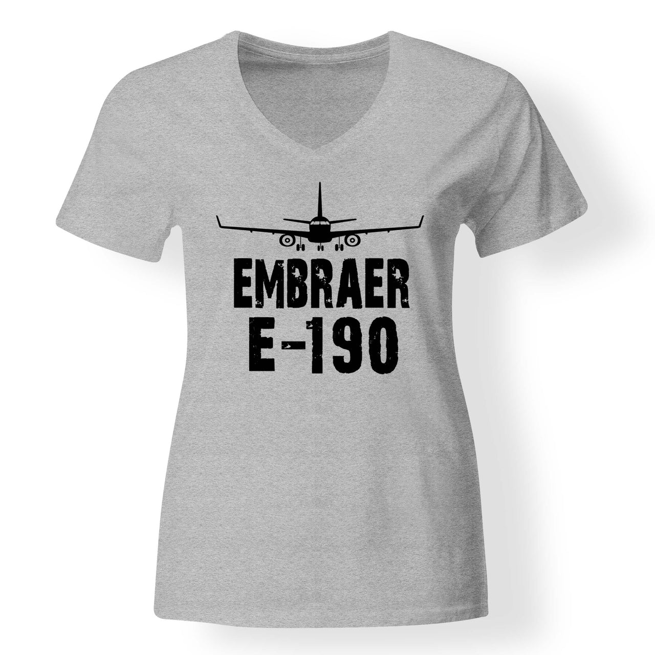 Embraer E-190 & Plane Designed V-Neck T-Shirts