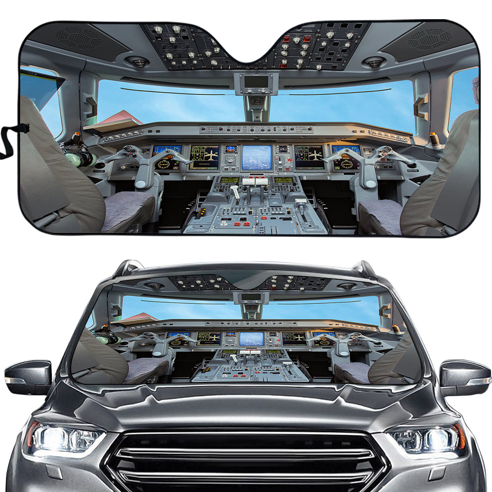 Embraer E190 Cockpit Designed Car Sun Shade