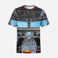 Thumbnail for Embraer E190 Cockpit Designed 3D T-Shirts