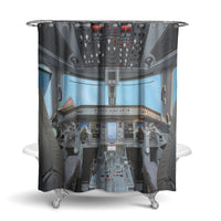 Thumbnail for Embraer E190 Cockpit Designed Shower Curtains
