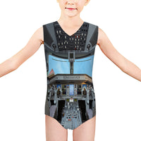 Thumbnail for Embraer E190 Cockpit Designed Kids Swimsuit