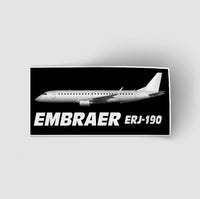 Thumbnail for The Embraer ERJ-190 aviation themed sticker, weather-resistant vinyl.