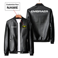 Thumbnail for Embraer & Text Designed PU Leather Jackets