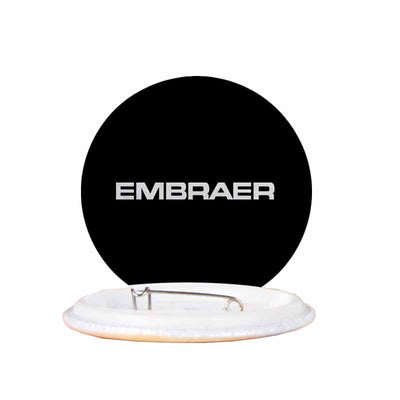 Embraer & Text aviation design pin in polished enamel.