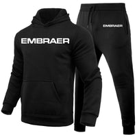 Thumbnail for Embraer & Text Designed Hoodies & Sweatpants Set