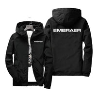 Thumbnail for Embraer & Text Designed Windbreaker Jackets