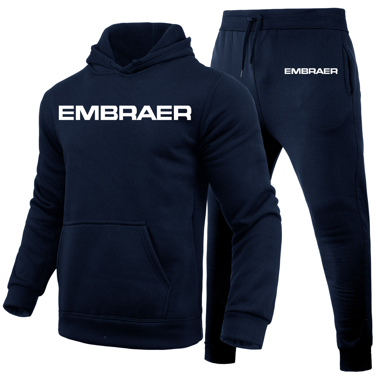Embraer & Text Designed Hoodies & Sweatpants Set