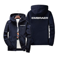 Thumbnail for Embraer & Text Designed Windbreaker Jackets