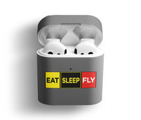 Thumbnail for Eat Sleep Fly (Colourful) Designed AirPods Cases