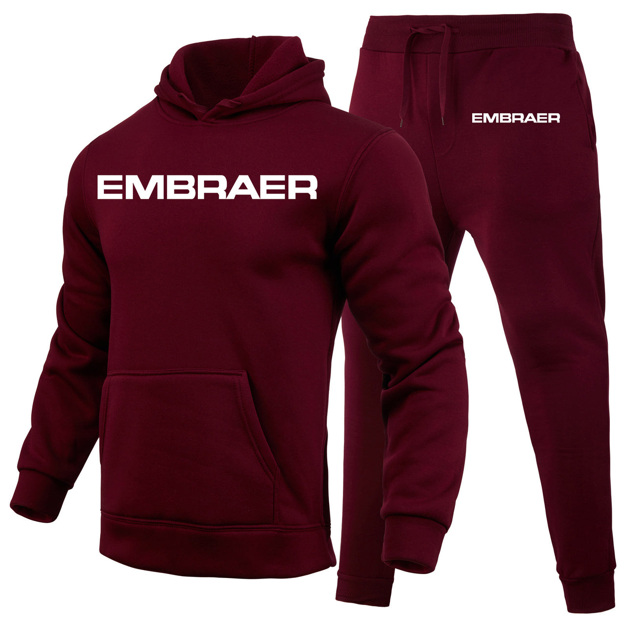 Embraer & Text Designed Hoodies & Sweatpants Set