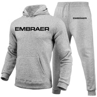 Thumbnail for Embraer & Text Designed Hoodies & Sweatpants Set