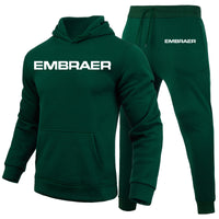 Thumbnail for Embraer & Text Designed Hoodies & Sweatpants Set