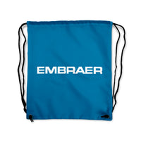 Thumbnail for Embraer & Text Designed Drawstring Bags