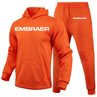 Thumbnail for Embraer & Text Designed Hoodies & Sweatpants Set
