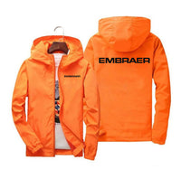 Thumbnail for Embraer & Text Designed Windbreaker Jackets