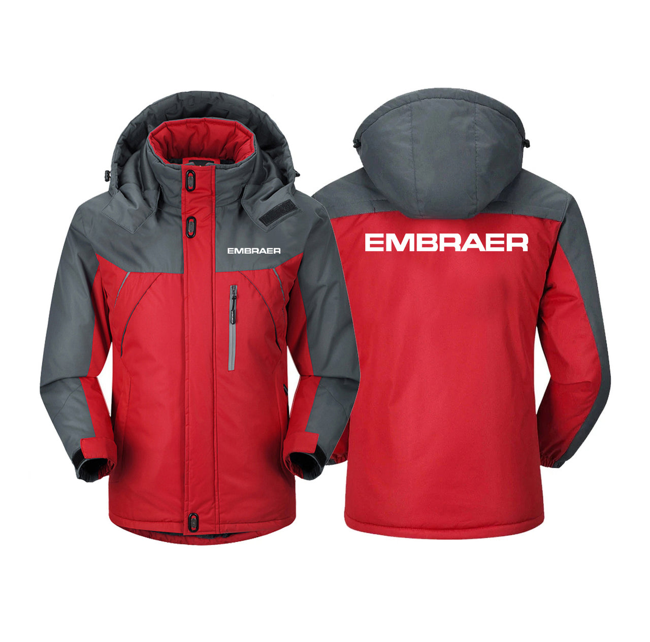 Embraer & Text Designed Thick Winter Jackets
