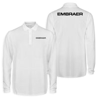 Thumbnail for Embraer & Text Designed Long Sleeve Polo T-Shirts (Double-Side)