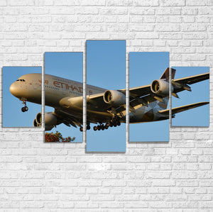 Etihad Airways A380 Printed Multiple Canvas Poster Aviation Shop 