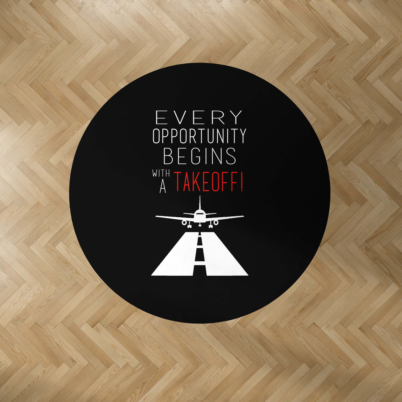Every Opportunity Designed Carpet & Floor Mats (Round)