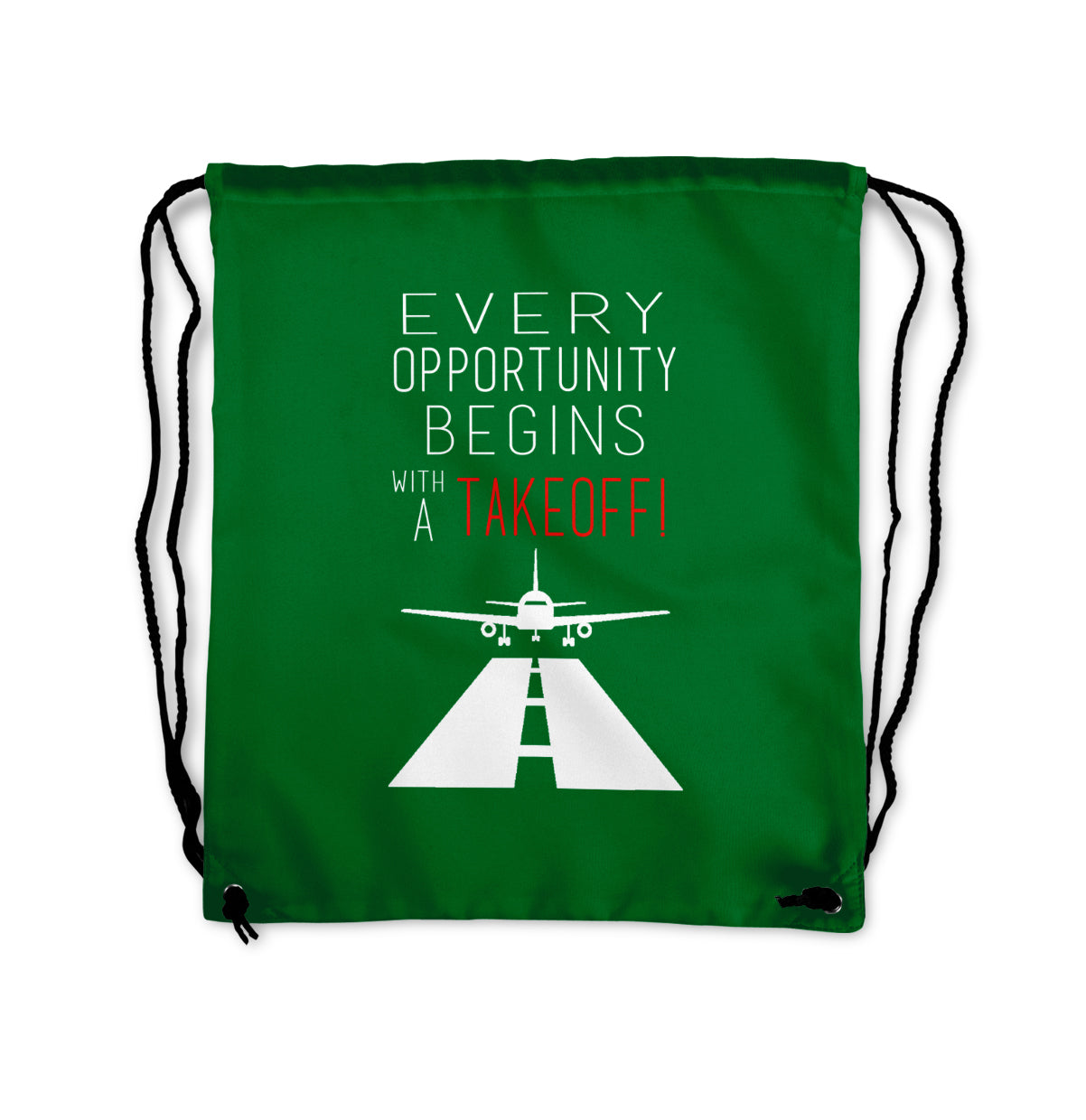 Every Opportunity Designed Drawstring Bags