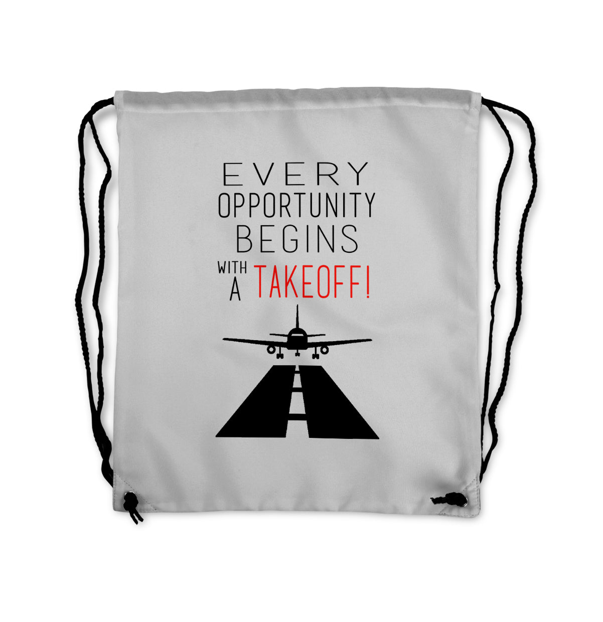 Every Opportunity Designed Drawstring Bags