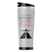 Thumbnail for Every Opportunity Designed Travel Mugs