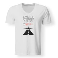 Thumbnail for Every Opportunity Designed V-Neck T-Shirts