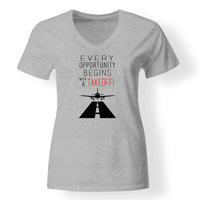 Thumbnail for Every Opportunity Designed V-Neck T-Shirts