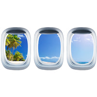 Thumbnail for Airplane Window & View Beach Printed Wall Window Stickers