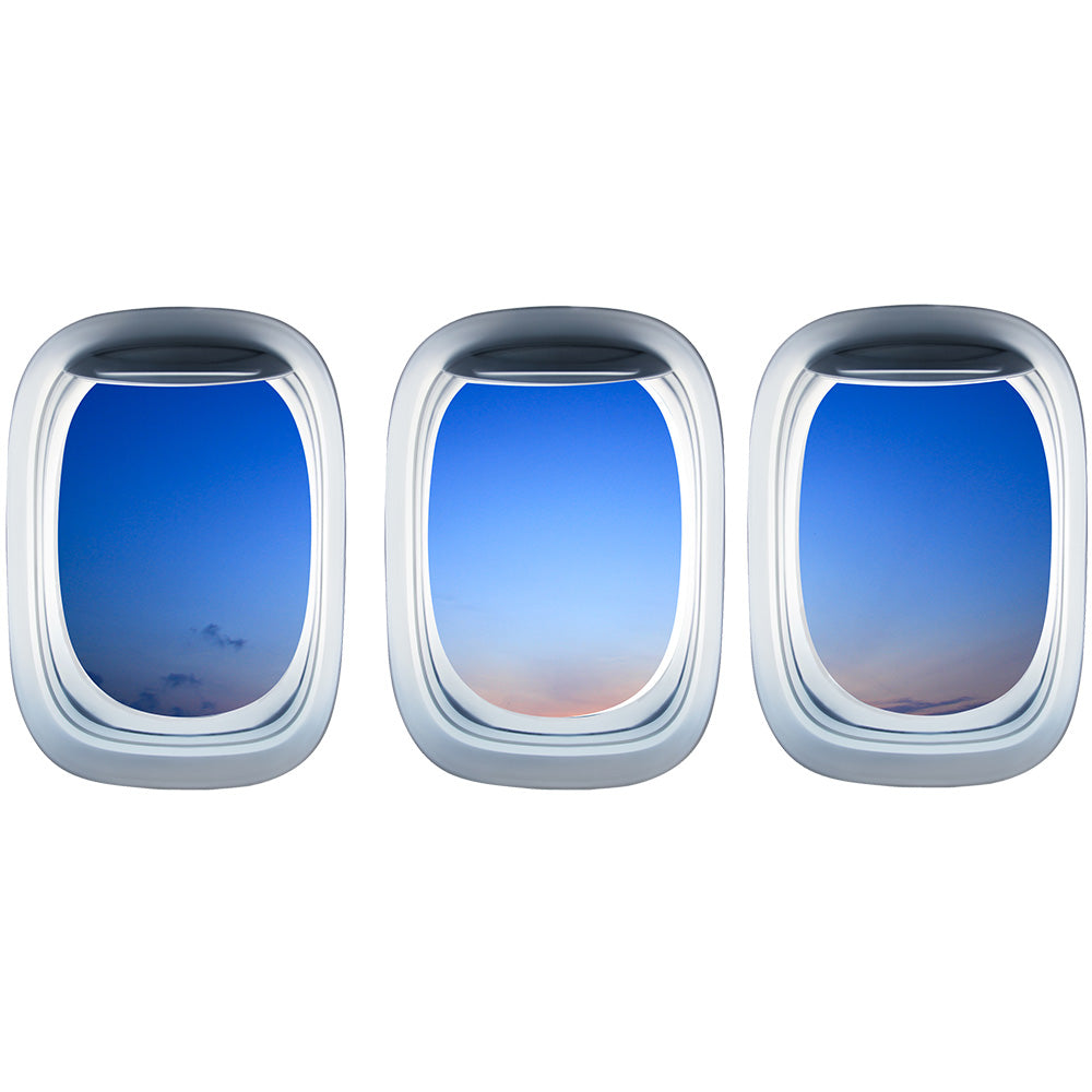 Airplane Window &  Clear Blue Sky View Printed Wall Window Stickers