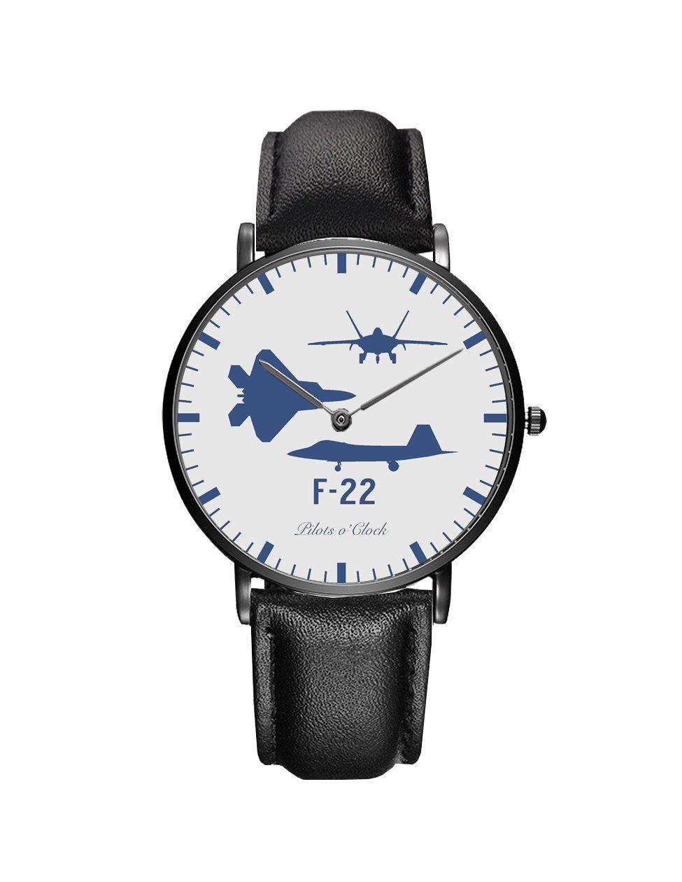 F22 Raptor (Special) Leather Strap Watches Pilot Eyes Store Black & Black Leather Strap 