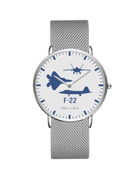 Thumbnail for F22 Raptor (Special) Stainless Steel Strap Watches Pilot Eyes Store Silver & Silver Stainless Steel Strap 