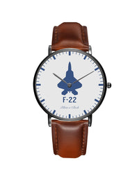 Thumbnail for F22 Raptor Leather Strap Watches Pilot Eyes Store Black & Brown Leather Strap 