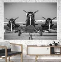 Thumbnail for Face to Face to 3 Engine Old Airplane Printed Canvas Posters (1 Piece) Aviation Shop 