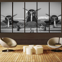Thumbnail for Face to Face to 3 Engine Old Airplane Printed Canvas Prints (5 Pieces) Aviation Shop 