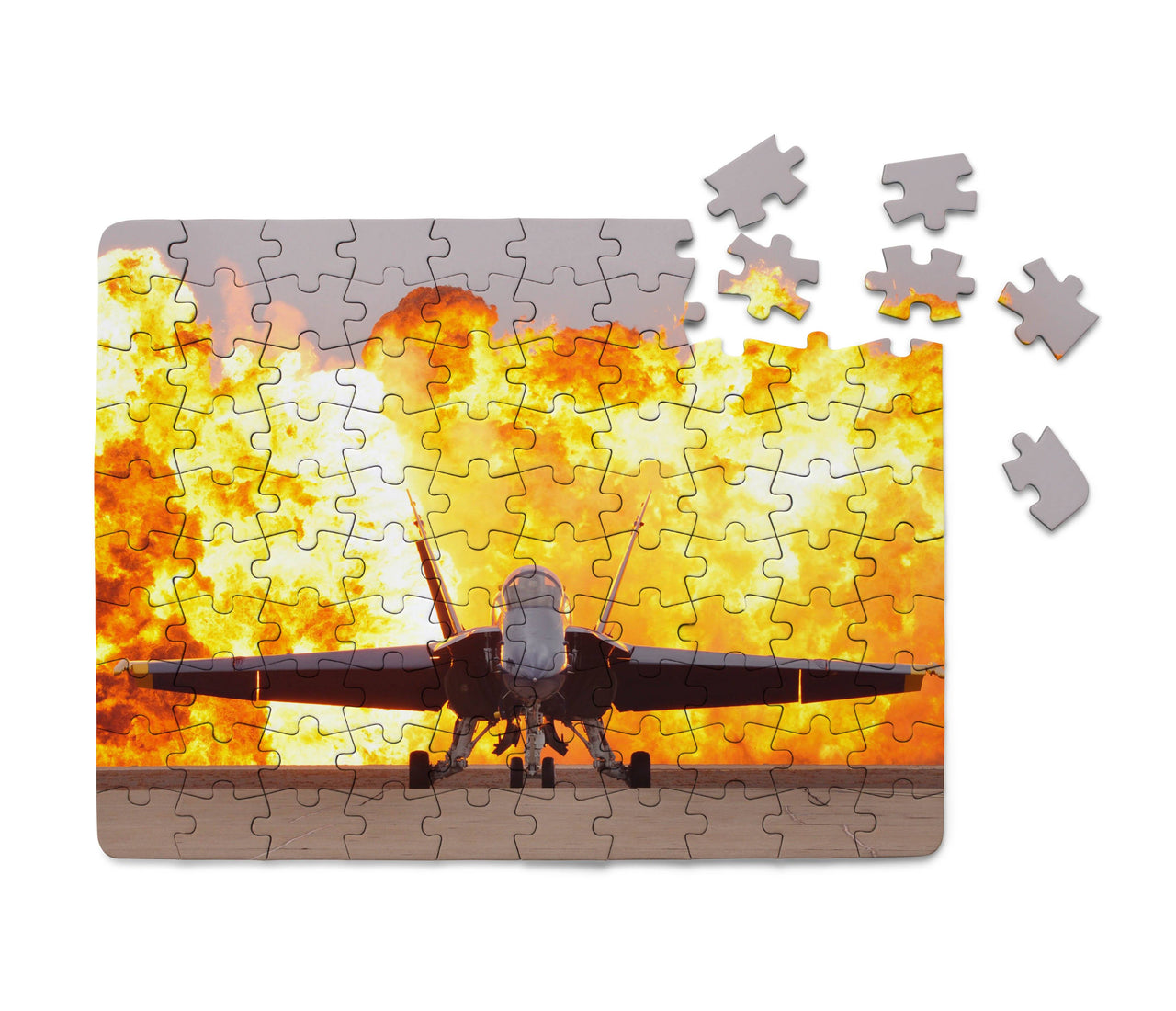 Face to Face with Air Force Jet & Flames Printed Puzzles Aviation Shop 