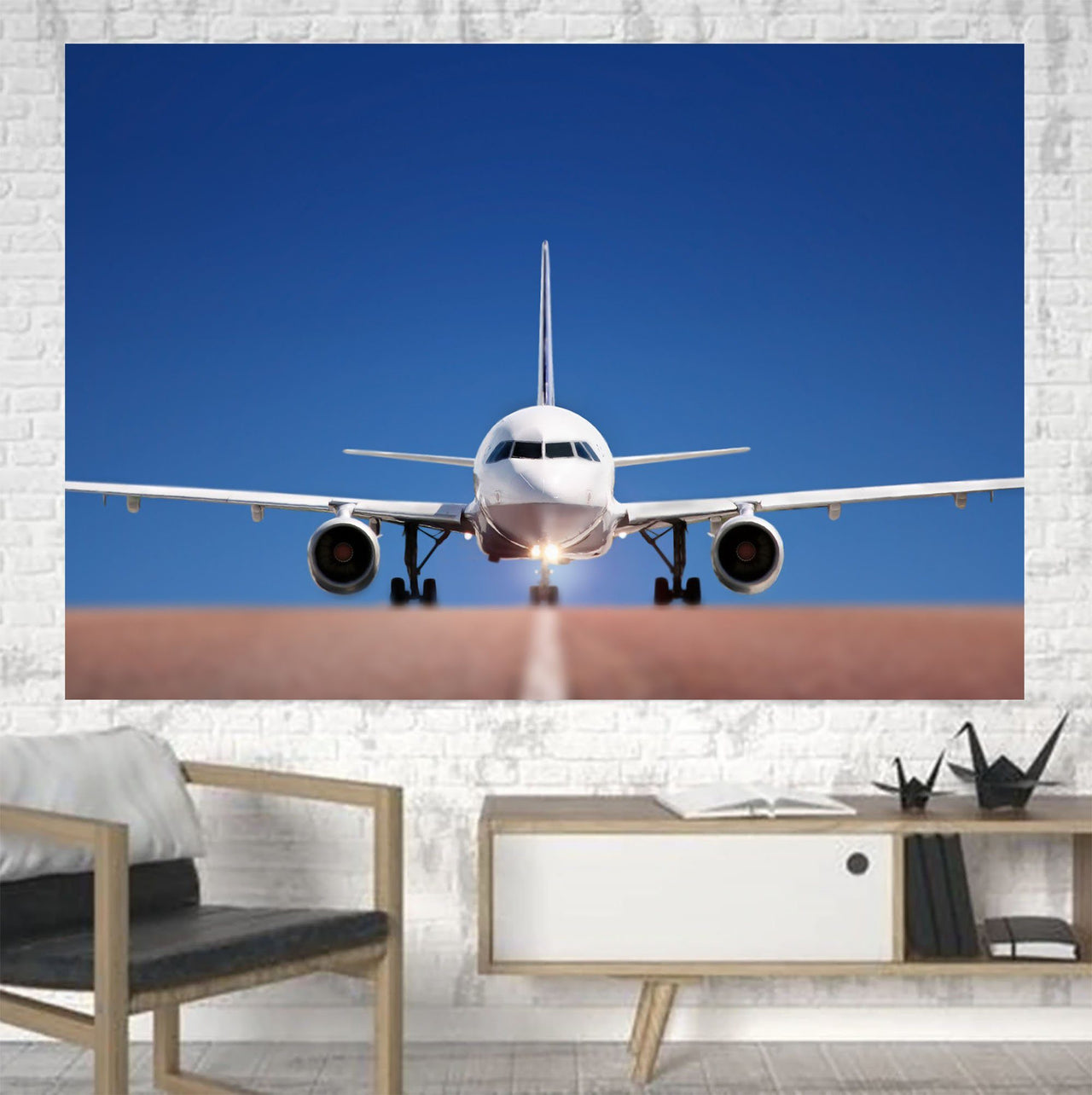 Face to Face with Airbus A320 Printed Canvas Posters (1 Piece) Aviation Shop 