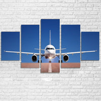 Thumbnail for Face to Face with Airbus A320 Printed Multiple Canvas Poster Aviation Shop 