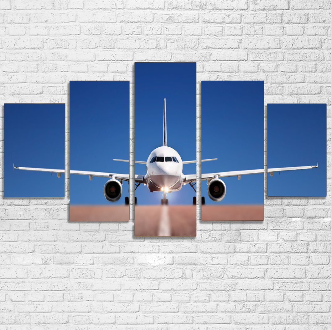 Face to Face with Airbus A320 Printed Multiple Canvas Poster Aviation Shop 
