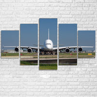 Thumbnail for Face to Face with Airbus A380 Printed Multiple Canvas Poster Aviation Shop 